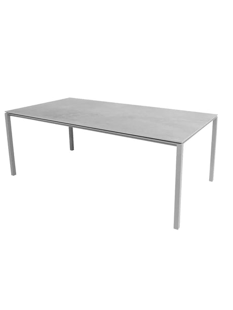 Pure Bord, 200x100 cm fra Cane-line - Light grey / Fossil Grey - Jacobsen Plus