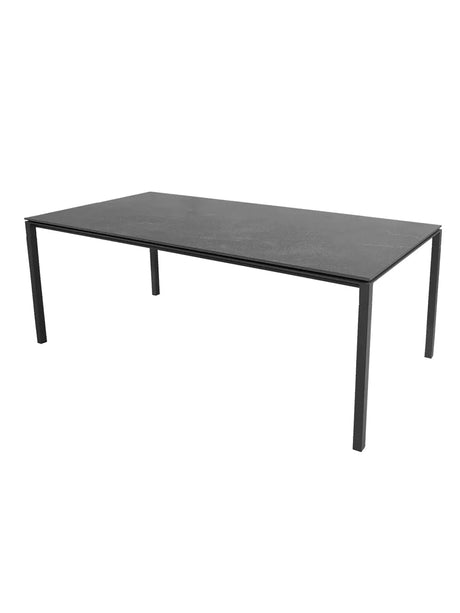 Pure Bord, 200x100 cm fra Cane-line - Lava grey / Fossil Black - Jacobsen Plus