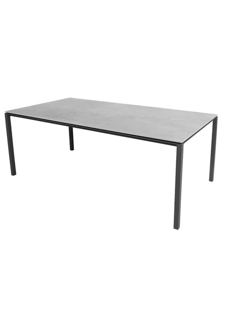 Pure Bord, 200x100 cm fra Cane-line - Lava grey / Fossil Grey - Jacobsen Plus