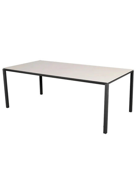 Pure Bord, 200x100 cm fra Cane-line - Lava grey / Toscana Sand - Jacobsen Plus