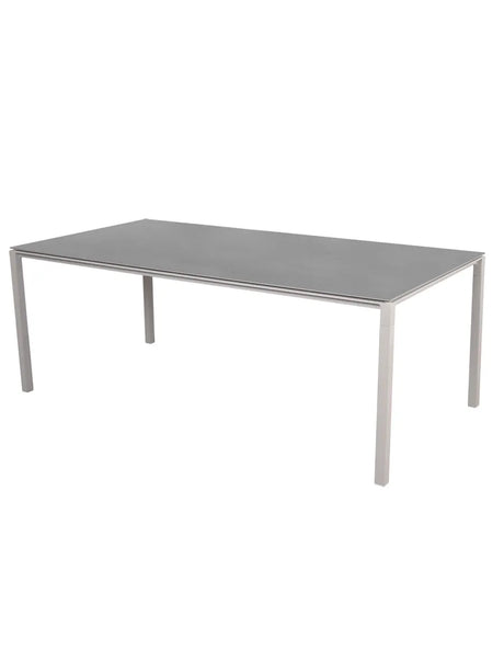 Pure Bord, 200x100 cm fra Cane-line - Sand / Basalt grey - Jacobsen Plus