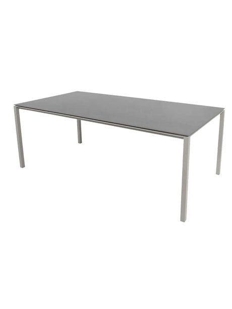 Pure Bord, 200x100 cm fra Cane-line - Taupe / Basalt grey - Jacobsen Plus