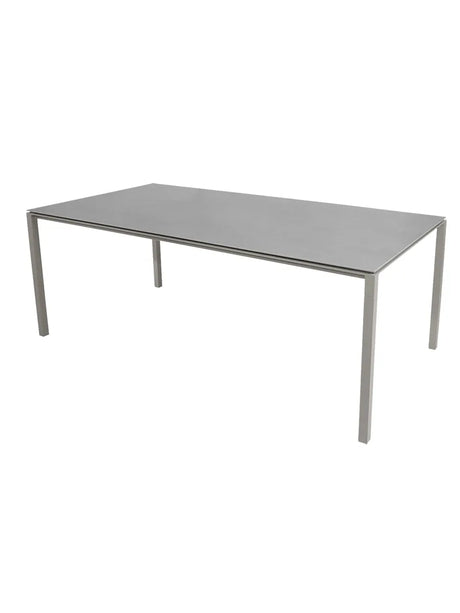 Pure Bord, 200x100 cm fra Cane-line - Taupe / Concrete grey - Jacobsen Plus