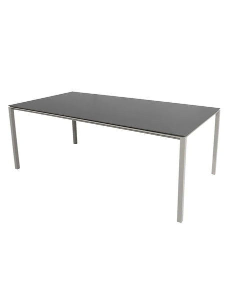 Pure Bord, 200x100 cm fra Cane-line - Taupe / Nero Black - Jacobsen Plus