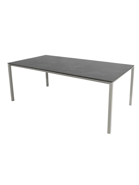 Pure Bord, 200x100 cm fra Cane-line - Taupe / Fossil Black - Jacobsen Plus