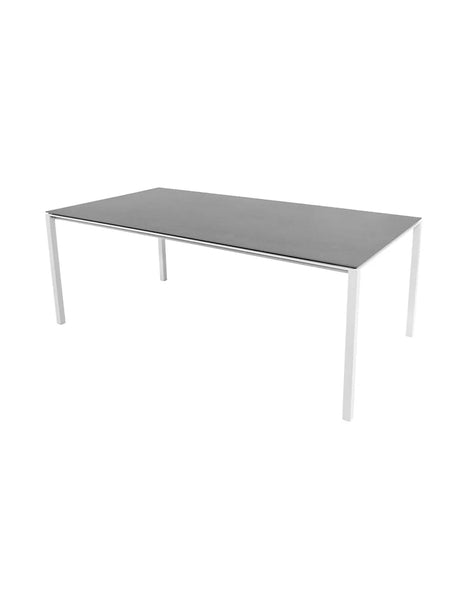 Pure Bord, 200x100 cm fra Cane-line - White / Basalt grey - Jacobsen Plus