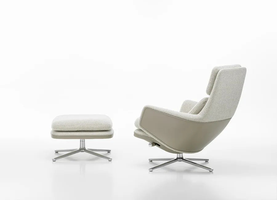 Grand Relax Lænestol inkl. Fodskammel, grey/beige fra Vitra - 3 - Jacobsen Plus