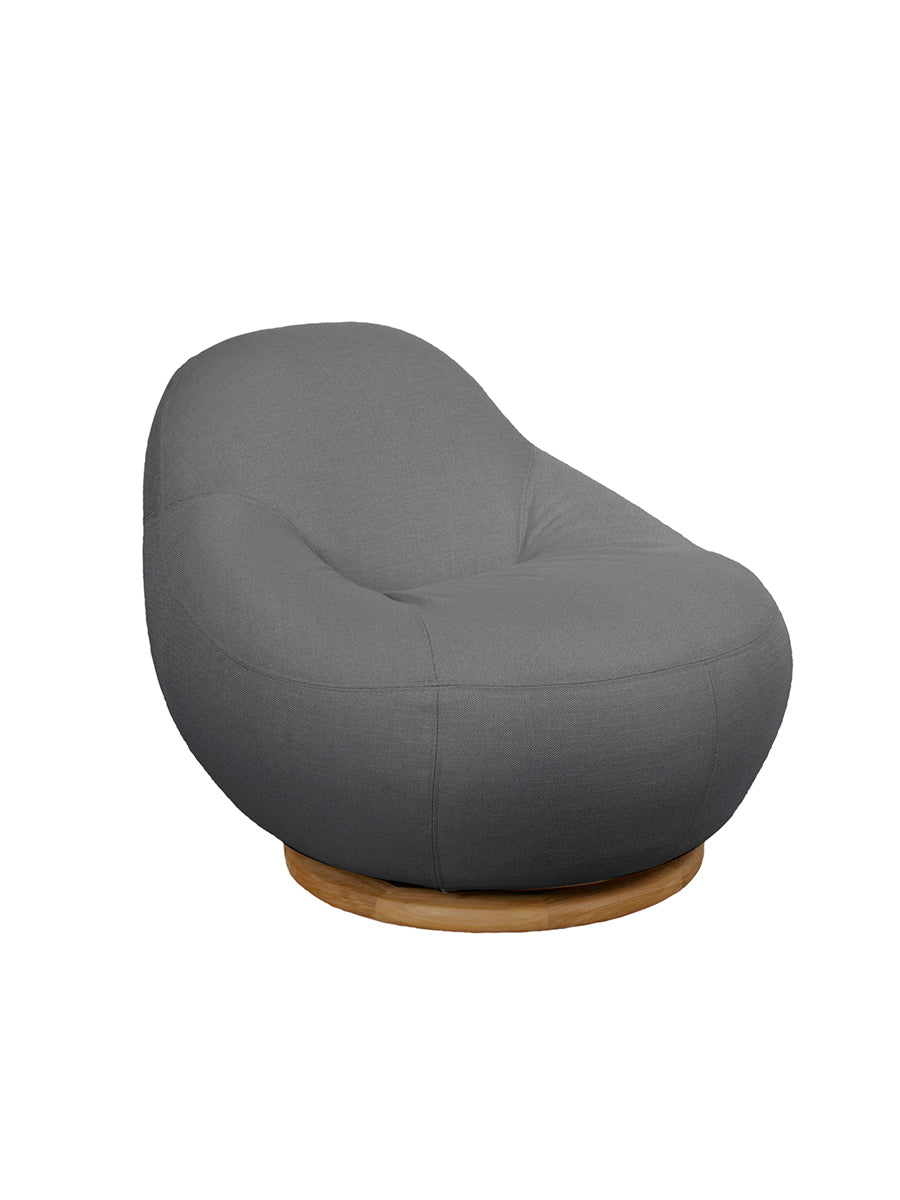 Gem Loungestol med Teak Drejefod fra Cane-line - Grey - Jacobsen Plus