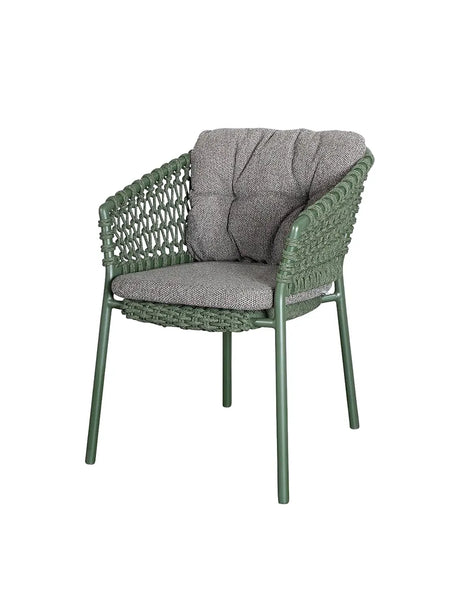 Ocean Stol, Soft Rope fra Cane-line - Dark green / Dark grey, Cane-line Wove - Jacobsen Plus