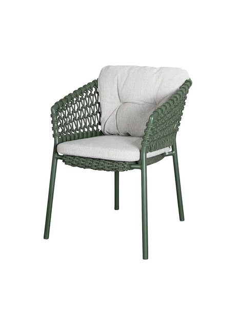 Ocean Stol, Soft Rope fra Cane-line - Dark green / Light brown, Cane-line Wove - Jacobsen Plus