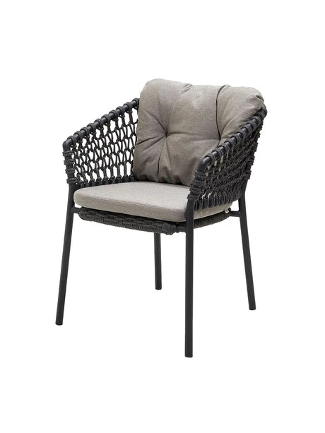 Ocean Stol, Soft Rope fra Cane-line - Dark grey / Taupe, Cane-line Natté - Jacobsen Plus