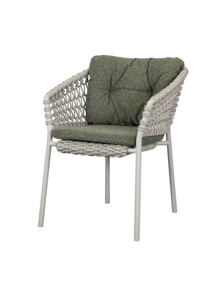 Ocean Stol, Soft Rope fra Cane-line - Sand / Dark green, Cane-line Wove - Jacobsen Plus