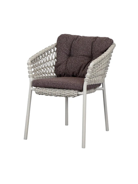 Ocean Stol, Soft Rope fra Cane-line - Sand / Dark bordeaux, Cane-line Wove - Jacobsen Plus