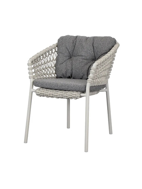 Ocean Stol, Soft Rope fra Cane-line - Sand / Dark grey, Cane-line Wove - Jacobsen Plus