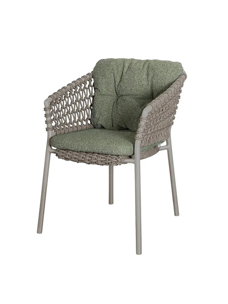 Ocean Stol, Soft Rope fra Cane-line - Taupe / Dark green, Cane-line Wove - Jacobsen Plus