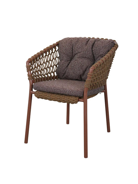 Ocean Stol, Soft Rope fra Cane-line - Desert Red / Dark bordeaux, Cane-line Wove - Jacobsen Plus