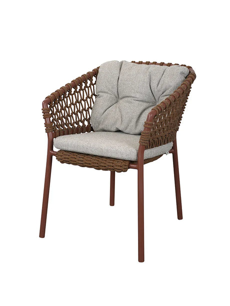 Ocean Stol, Soft Rope fra Cane-line - Desert Red / Light brown, Cane-line Wove - Jacobsen Plus