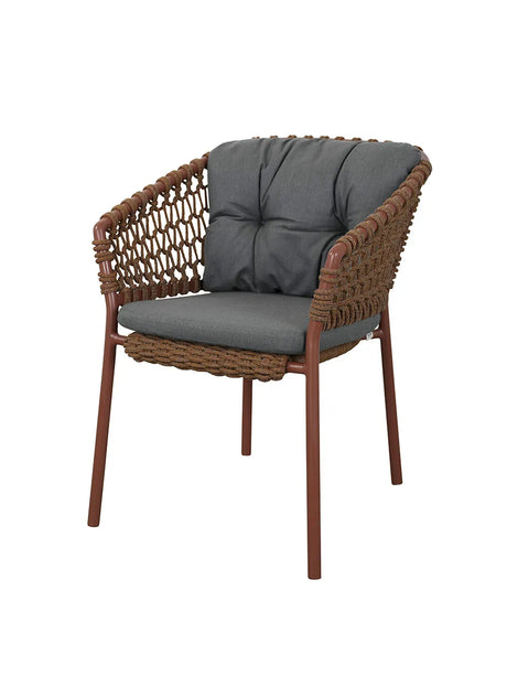 Ocean Stol, Soft Rope fra Cane-line - Desert Red / Grey, Cane-line Natté - Jacobsen Plus