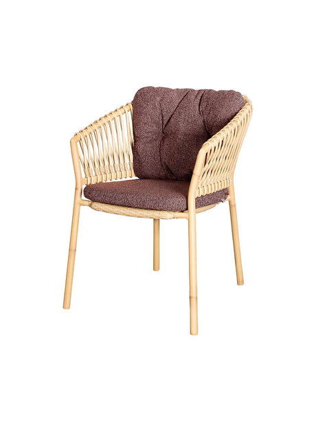 Ocean stol, Weave fra Cane-line - Natural / Dark bordeaux, Cane-line Wove - Jacobsen Plus