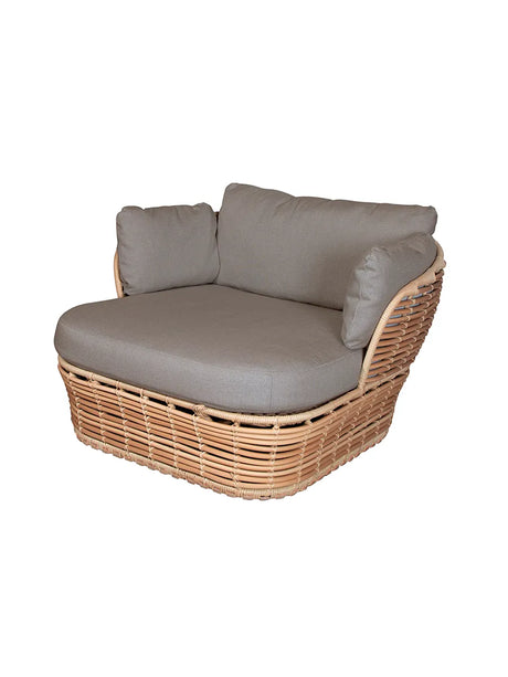 Basket Loungestol fra Cane-line - Natural stel m. taupe hynder - Jacobsen Plus