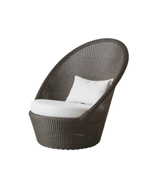 Kingston Solstol med hjul fra Cane-line - Mocca / White, Cane-line Natté inkl. QuickDry - Jacobsen Plus