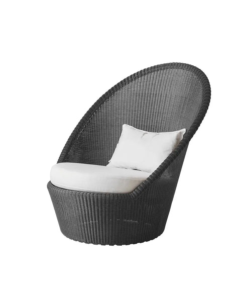 Kingston Solstol med hjul fra Cane-line - Graphite / White, Cane-line Natté inkl. QuickDry - Jacobsen Plus