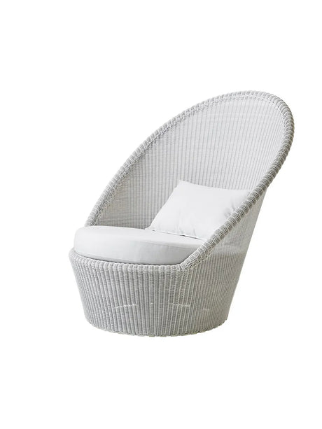 Kingston Solstol med hjul fra Cane-line - Hvid-grå / White, Cane-line Natté inkl. QuickDry - Jacobsen Plus