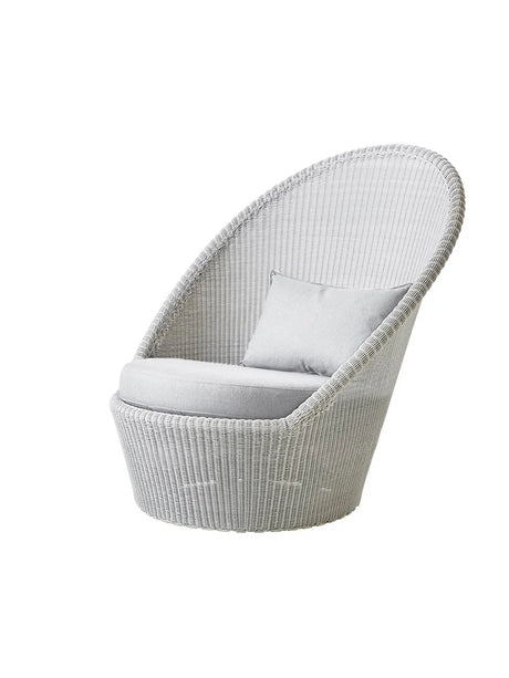 Kingston Solstol med hjul fra Cane-line - Hvid-grå / Light grey, Cane-line Natté - Jacobsen Plus