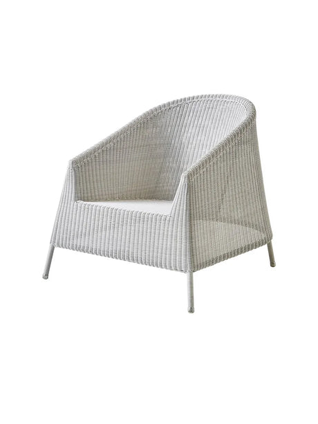 Kingston Loungestol fra Cane-line - Hvid-grå / Ingen hynde - Jacobsen Plus