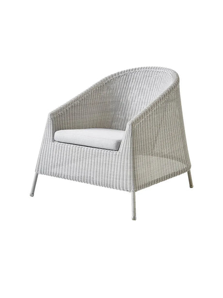 Kingston Loungestol fra Cane-line - Hvid-grå / Light grey, Cane-line Natté - Jacobsen Plus