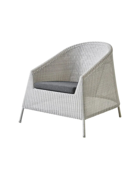 Kingston Loungestol fra Cane-line - Hvid-grå / Black, Cane-line Natté - Jacobsen Plus