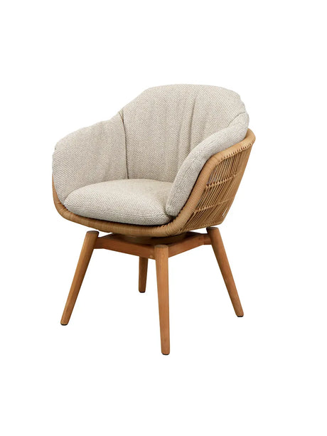 Stay havestol w. Teak Swivel fra Cane-line - Desert Sand, Cane-line Rise - Jacobsen Plus