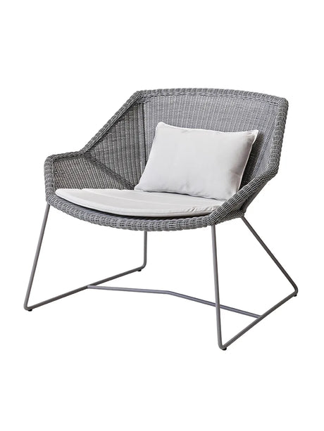 Breeze Loungestol fra Cane-line - Light grey / White, Cane-line Natté - Jacobsen Plus