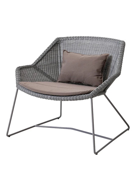 Breeze Loungestol fra Cane-line - Light grey / Taupe, Cane-line Natté - Jacobsen Plus