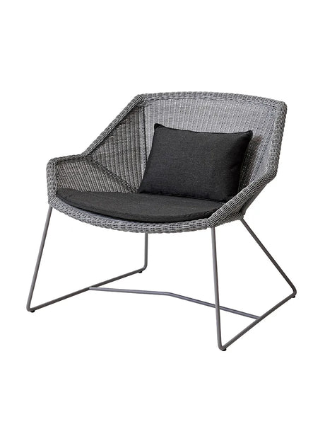 Breeze Loungestol fra Cane-line - Light grey / Black, Cane-line Natté - Jacobsen Plus