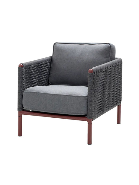 Encore Loungestol, Soft Rope fra Cane-line - Bordeaux-Dark grey - Jacobsen Plus