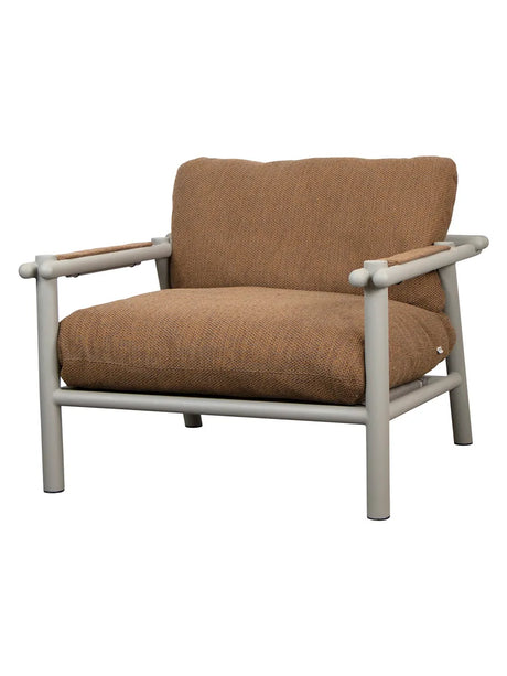 Sticks Loungestol, taupe aluminium fra Cane-line - Umber Brown, Cane-line Rise - Jacobsen Plus