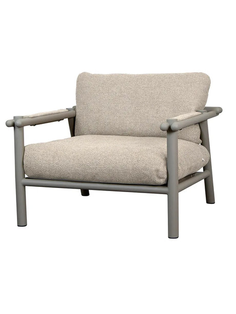 Sticks Loungestol, taupe aluminium fra Cane-line - Desert Sand, Cane-line Rise - Jacobsen Plus