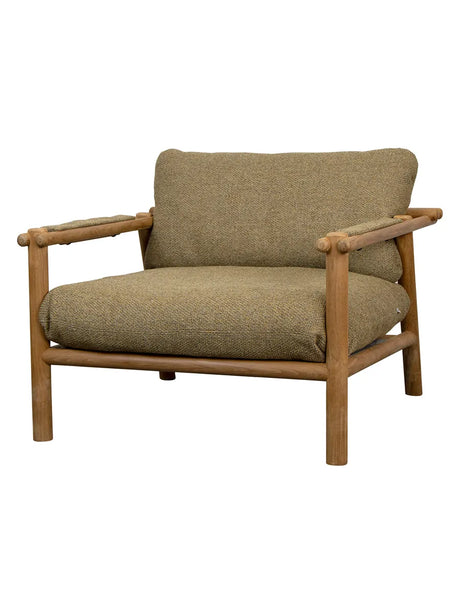 Sticks Loungestol, teak fra Cane-line - Turmeric Yellow, Cane-line Rise - Jacobsen Plus