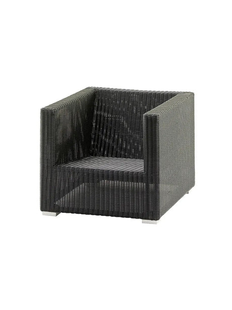 Chester Loungestol fra Cane-line - Graphite / Ingen hynde - Jacobsen Plus