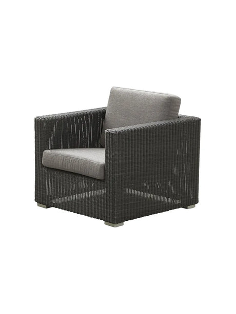 Chester Loungestol fra Cane-line - Graphite / Taupe, Cane-line Natté inkl. QuickDry - Jacobsen Plus