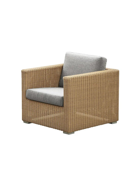 Chester Loungestol fra Cane-line - Natural / Light grey, Cane-line Natté - Jacobsen Plus