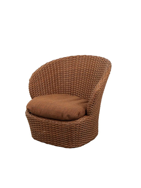 Coast Loungestol med. Swivel, umber brown fra Cane-line - Umber Brown, Cane-line Rise - Jacobsen Plus