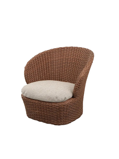 Coast Loungestol med. Swivel, umber brown fra Cane-line - Desert Sand, Cane-line Rise - Jacobsen Plus