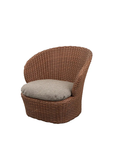 Coast Loungestol med. Swivel, umber brown fra Cane-line - Light Brown, Cane-line Rise - Jacobsen Plus