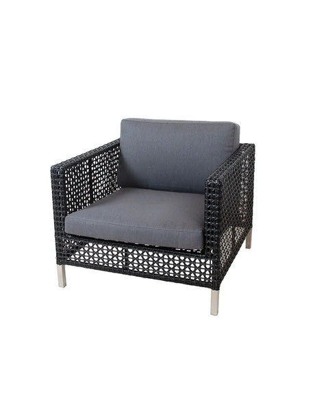 Connect Loungestol, black/antracite fra Cane-line - Grey, Cane-line Natté - Jacobsen Plus