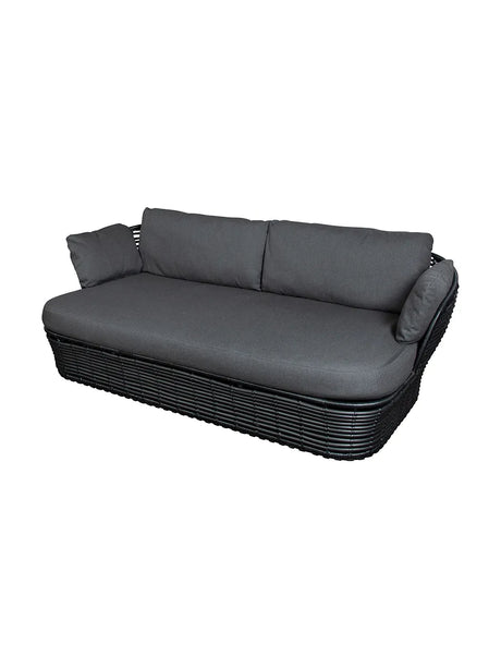 Basket 2 pers. Sofa fra Cane-line - Graphite stel m. grey hynder - Jacobsen Plus