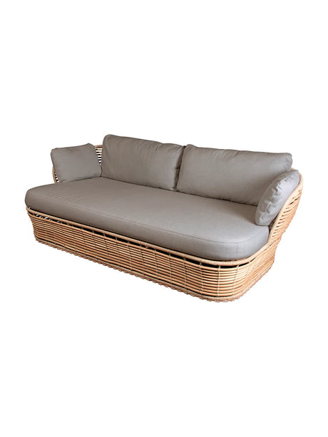 Basket 2 pers. Sofa fra Cane-line - Natural stel m. taupe hynder - Jacobsen Plus