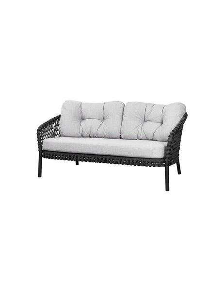 Ocean 2-pers. Sofa, soft rope fra Cane-line - White grey - Jacobsen Plus