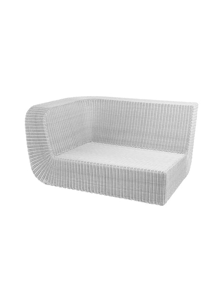 Savannah 2-pers. Højre Modulsofa, hvid/grå fra Cane-line - Ingen hynde - Jacobsen Plus